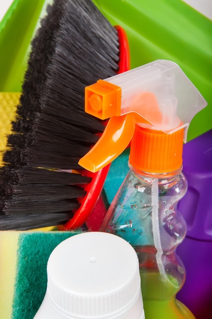 Household cleaning session in progress